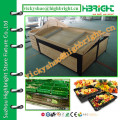 pinewood vege rack for hypermarket/fruit display stand for supermarket